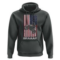 Dirt Bike Hoodie Braaap American Flag Motocross - Wonder Print Shop