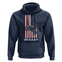 Dirt Bike Hoodie Braaap American Flag Motocross - Wonder Print Shop