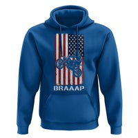 Dirt Bike Hoodie Braaap American Flag Motocross - Wonder Print Shop