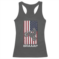 Dirt Bike Racerback Tank Top Braaap American Flag Motocross - Wonder Print Shop