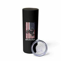 Dirt Bike Skinny Tumbler Braaap American Flag Motocross