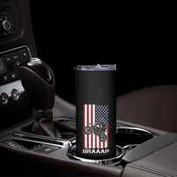 Dirt Bike Skinny Tumbler Braaap American Flag Motocross