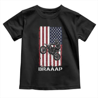 Dirt Bike Toddler T Shirt Braaap American Flag Motocross - Wonder Print Shop