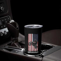 Dirt Bike Tumbler Cup Braaap American Flag Motocross