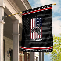 Dirt Bike Garden Flag Braaap American Flag Motocross