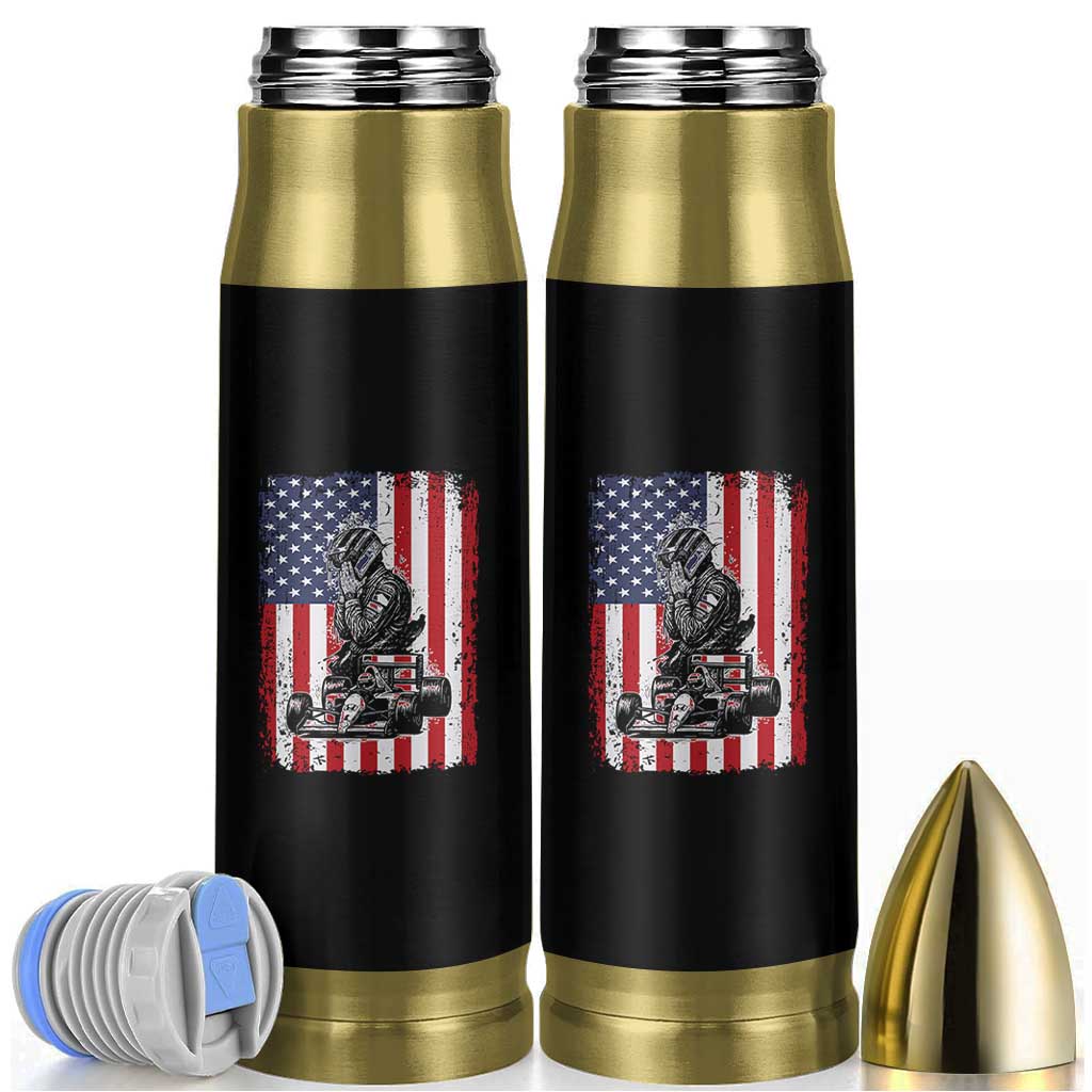 Patriotic Racing Car American Flag Race Bullet Tumbler