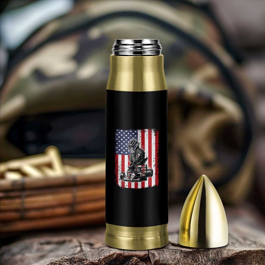Patriotic Racing Car American Flag Race Bullet Tumbler