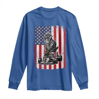 Patriotic Racing Car American Flag Race Long Sleeve Shirt - Wonder Print Shop