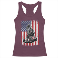 Patriotic Racing Car American Flag Race Racerback Tank Top - Wonder Print Shop