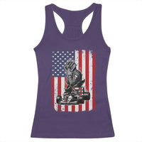 Patriotic Racing Car American Flag Race Racerback Tank Top - Wonder Print Shop