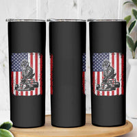 Patriotic Racing Car American Flag Race Skinny Tumbler