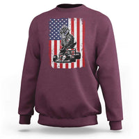 Patriotic Racing Car American Flag Race Sweatshirt - Wonder Print Shop