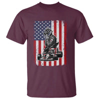 Patriotic Racing Car American Flag Race T Shirt - Wonder Print Shop