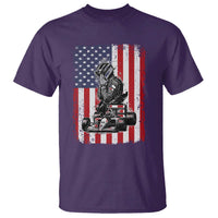 Patriotic Racing Car American Flag Race T Shirt - Wonder Print Shop