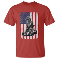 Patriotic Racing Car American Flag Race T Shirt - Wonder Print Shop