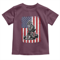 Patriotic Racing Car American Flag Race Toddler T Shirt - Wonder Print Shop