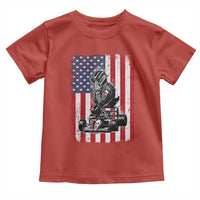 Patriotic Racing Car American Flag Race Toddler T Shirt - Wonder Print Shop