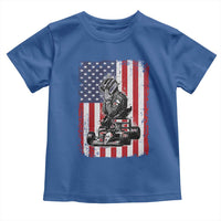 Patriotic Racing Car American Flag Race Toddler T Shirt - Wonder Print Shop
