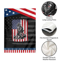 Patriotic Racing Car American Flag Race Garden Flag
