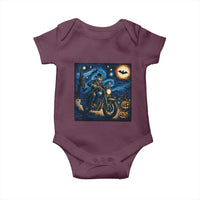 Dirt Bike Baby Onesie Van Gogh Starry Night Halloween Biker - Wonder Print Shop