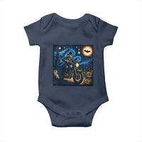 Dirt Bike Baby Onesie Van Gogh Starry Night Halloween Biker - Wonder Print Shop