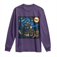 Dirt Bike Long Sleeve Shirt Van Gogh Starry Night Halloween Biker - Wonder Print Shop