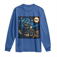 Dirt Bike Long Sleeve Shirt Van Gogh Starry Night Halloween Biker - Wonder Print Shop