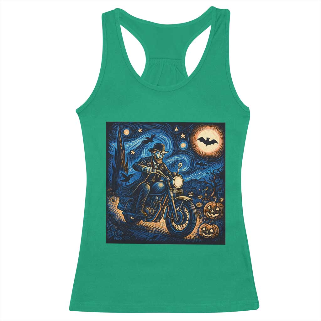 Dirt Bike Racerback Tank Top Van Gogh Starry Night Halloween Biker - Wonder Print Shop