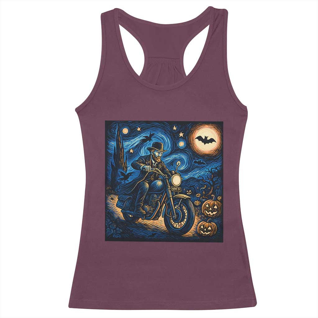 Dirt Bike Racerback Tank Top Van Gogh Starry Night Halloween Biker - Wonder Print Shop