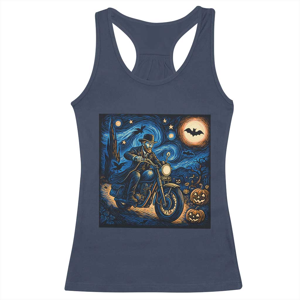 Dirt Bike Racerback Tank Top Van Gogh Starry Night Halloween Biker - Wonder Print Shop