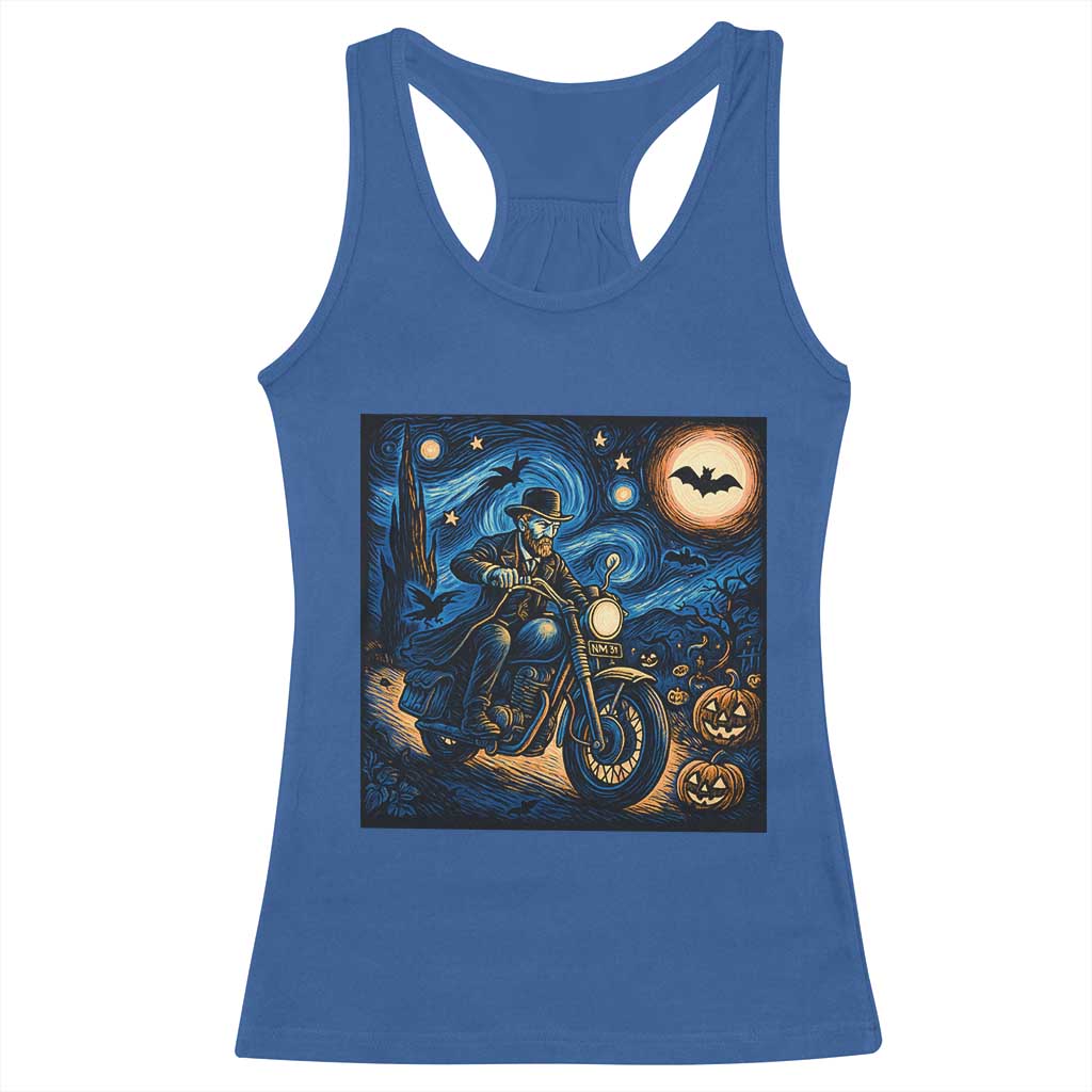 Dirt Bike Racerback Tank Top Van Gogh Starry Night Halloween Biker - Wonder Print Shop
