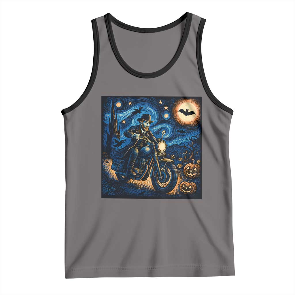 Dirt Bike Tank Top Van Gogh Starry Night Halloween Biker - Wonder Print Shop