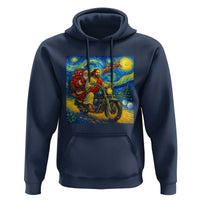 Dirt Bike Motocross Hoodie Jesus Santa Christmas Starry Night - Wonder Print Shop