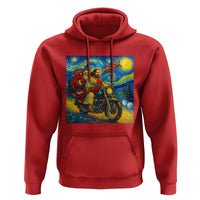 Dirt Bike Motocross Hoodie Jesus Santa Christmas Starry Night - Wonder Print Shop