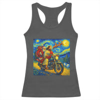 Dirt Bike Motocross Racerback Tank Top Jesus Santa Christmas Starry Night - Wonder Print Shop