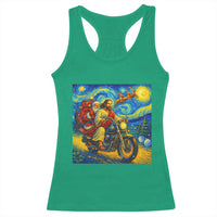 Dirt Bike Motocross Racerback Tank Top Jesus Santa Christmas Starry Night - Wonder Print Shop