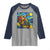Dirt Bike Motocross Raglan Shirt Jesus Santa Christmas Starry Night - Wonder Print Shop