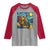 Dirt Bike Motocross Raglan Shirt Jesus Santa Christmas Starry Night - Wonder Print Shop