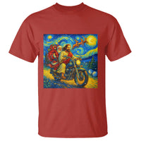 Dirt Bike Motocross T Shirt Jesus Santa Christmas Starry Night - Wonder Print Shop