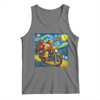 Dirt Bike Motocross Tank Top Jesus Santa Christmas Starry Night - Wonder Print Shop