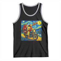 Dirt Bike Motocross Tank Top Jesus Santa Christmas Starry Night - Wonder Print Shop