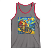 Dirt Bike Motocross Tank Top Jesus Santa Christmas Starry Night - Wonder Print Shop