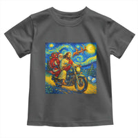 Dirt Bike Motocross Toddler T Shirt Jesus Santa Christmas Starry Night - Wonder Print Shop