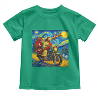 Dirt Bike Motocross Toddler T Shirt Jesus Santa Christmas Starry Night - Wonder Print Shop