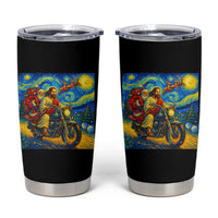 Dirt Bike Motocross Tumbler Cup Jesus Santa Christmas Starry Night