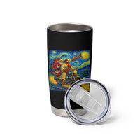 Dirt Bike Motocross Tumbler Cup Jesus Santa Christmas Starry Night