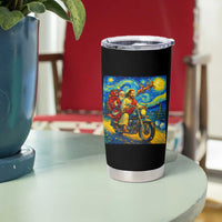 Dirt Bike Motocross Tumbler Cup Jesus Santa Christmas Starry Night