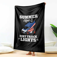 Sprint Car Racing Throw Blanket Summer Nights And Dirt Track Lights - Wonder Print Shop