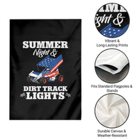 Sprint Car Racing Garden Flag Summer Nights And Dirt Track Lights - Wonder Print Shop