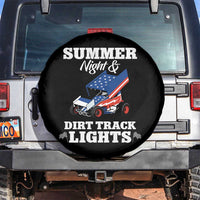 Sprint Car Racing Spare Tire Cover Summer Nights And Dirt Track Lights - Wonder Print Shop